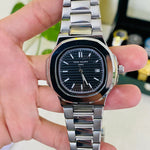 PP Date working white Chain Wrist Watch With Black Dial P-01