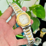 PP Date working white Chain Wrist Watch P-04