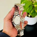 Silver With White Dail Chronograph-Waterproof Watch TS-05